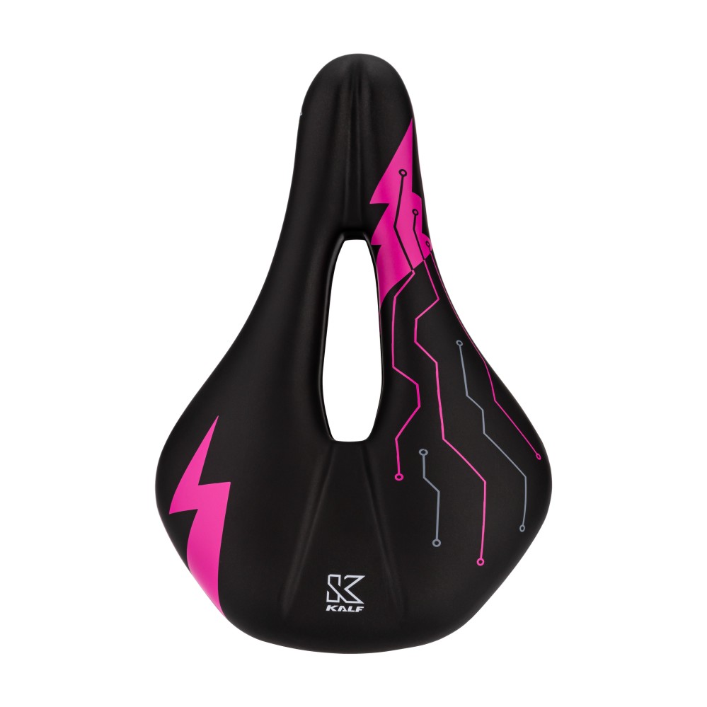 Asiento anti-prostata negro/rosado